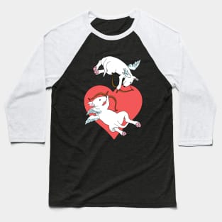 Cupid Bull Terriers Baseball T-Shirt